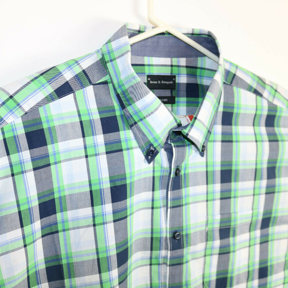 Bruun & Stengade Size 46 Green Blue Easy Care EUC - Picture 4 of 8